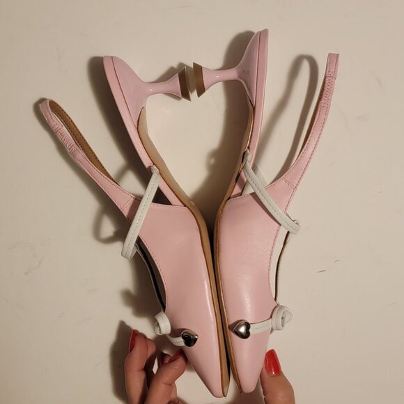 NEW Anthropologie Slingback Kitten Heel Women 9 Chic Modern Elegant Contemporary - Picture 8 of 10